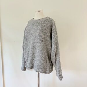 Doen Storm Gray Bouclé Cashmere Blend Sweater 2